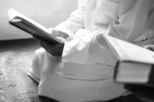 Muslims reading from the quran